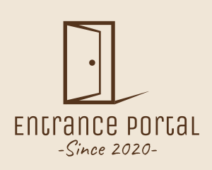 Brown Wood Door logo design