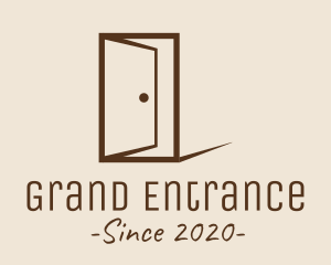 Brown Wood Door logo design