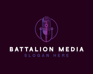 Microphone Media Podcast logo design