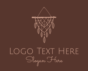 Boho Leaf Macrame Tapestry logo