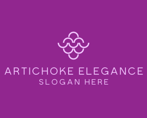 Wine Grapes Fruit logo design