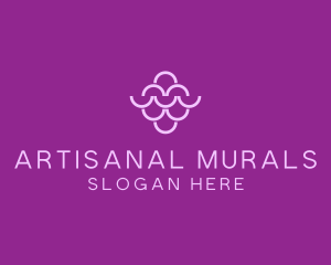 Wine Grapes Fruit logo design