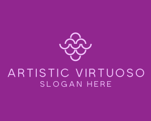 Wine Grapes Fruit logo design