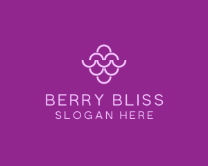 Wine Grapes Fruit logo design