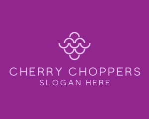 Wine Grapes Fruit logo design