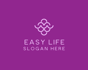 Wine Grapes Fruit logo design