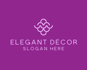 Wine Grapes Fruit logo design