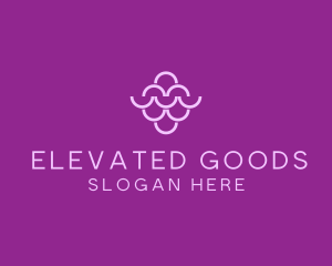 Wine Grapes Fruit logo design