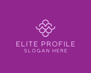 Wine Grapes Fruit logo design