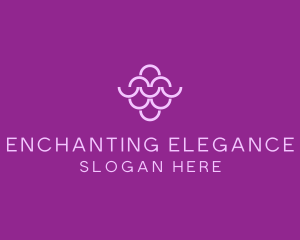 Wine Grapes Fruit logo design