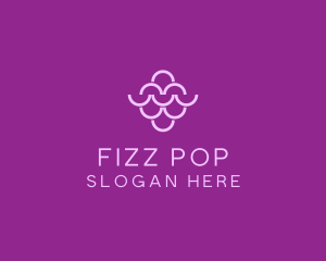 Wine Grapes Fruit logo design