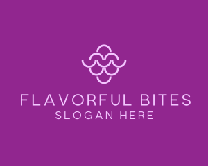 Wine Grapes Fruit logo design