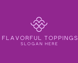 Wine Grapes Fruit logo design