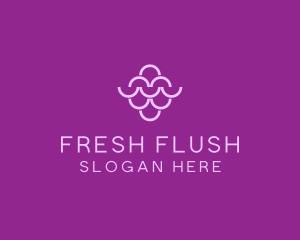 Wine Grapes Fruit logo design