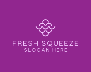 Wine Grapes Fruit logo design