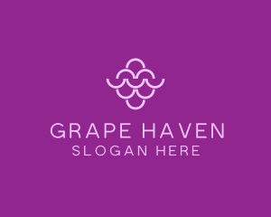 Wine Grapes Fruit logo design