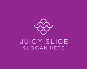 Wine Grapes Fruit logo design