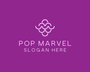 Wine Grapes Fruit logo design