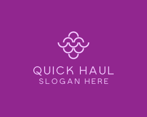 Wine Grapes Fruit logo design