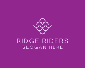 Wine Grapes Fruit logo design