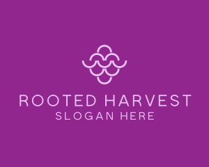 Wine Grapes Fruit logo design