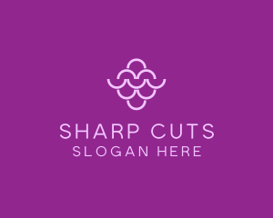 Wine Grapes Fruit logo design