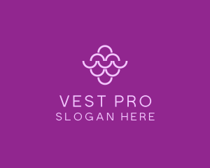 Wine Grapes Fruit logo design