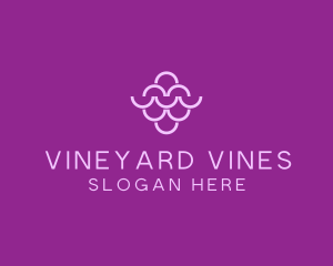 Wine Grapes Fruit logo design