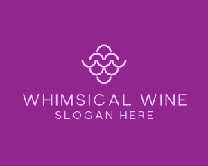 Wine Grapes Fruit logo design