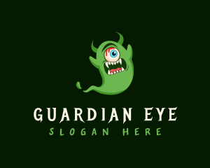 Spooky Eye Monster logo design