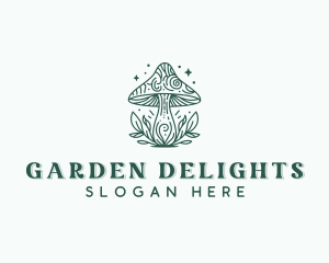 Organic Mushroom Garden logo design