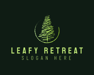 Pine Tree Painting logo design