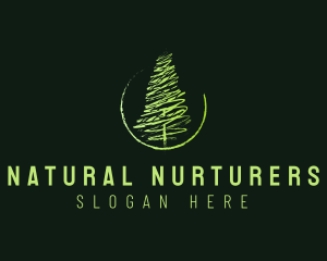 Pine Tree Painting logo design