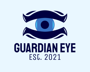 Blue Monster Eye  logo design