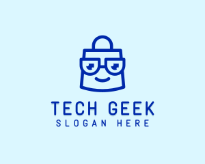 Nerd Shopping Bag logo design