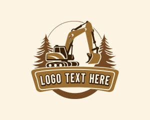 Excavator Construction Backhoe logo