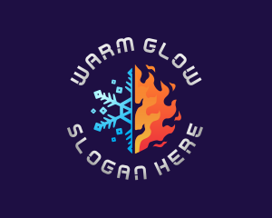 Fire Ice Temperature logo design