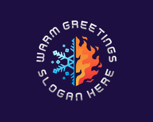 Fire Ice Temperature logo design