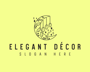 Decorative Moon Plants logo design