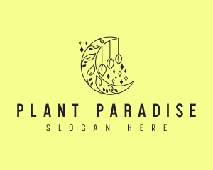 Decorative Moon Plants logo design