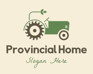 Agriculture Plant Tractor logo design