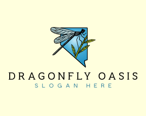 Nevada Dragonfly Insect logo design