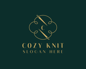 Knitter Weaver Thread logo design