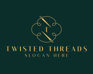 Knitter Weaver Thread logo design