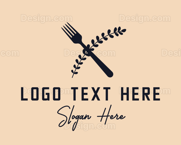 Vegan Restaurant Business Logo