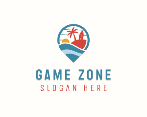 Tropical Summer Destination Logo