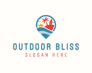 Tropical Summer Destination logo design