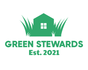 House Grass Lawn logo design