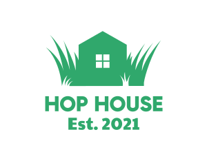 House Grass Lawn logo design