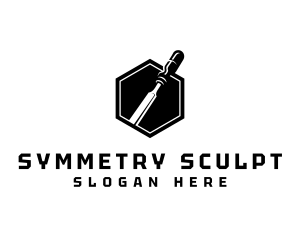 Chisel Carpentry Woodwork logo design